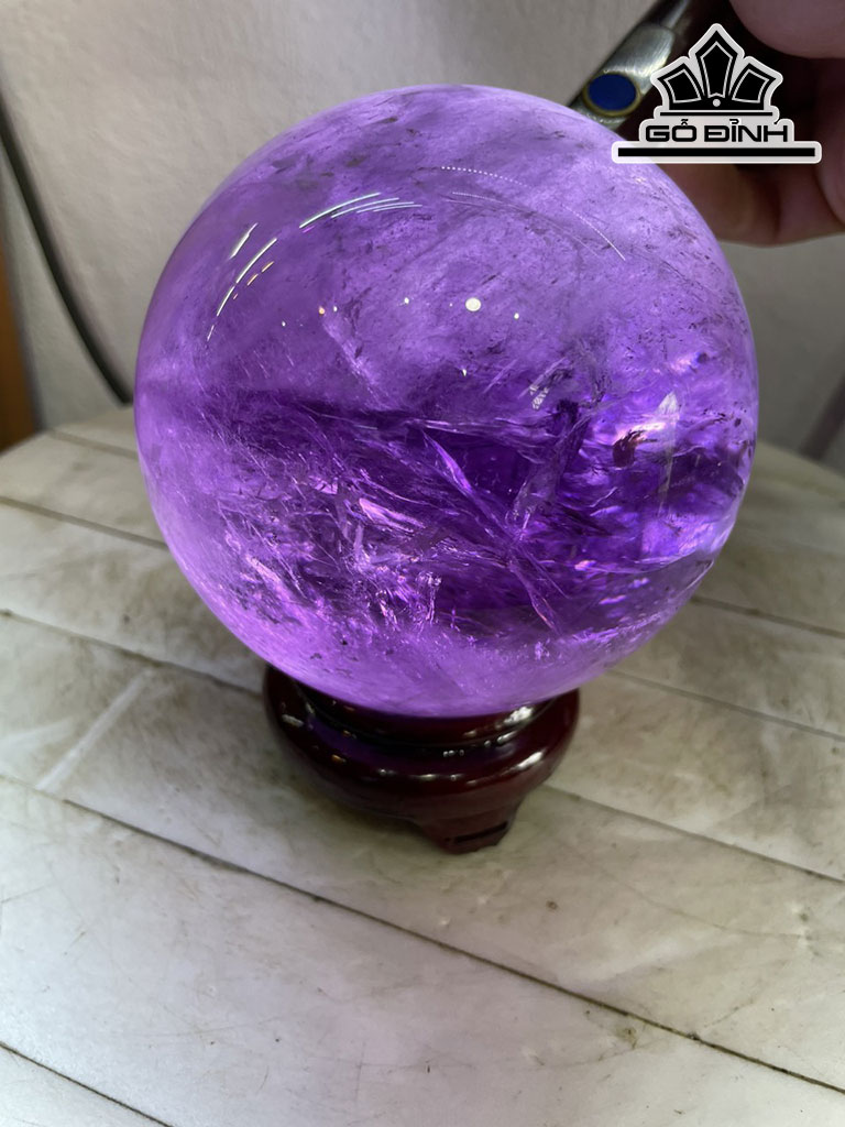 Bi Cầu Đá Thạch Anh Tím Đường Kính 12,5 (cm) 3kg