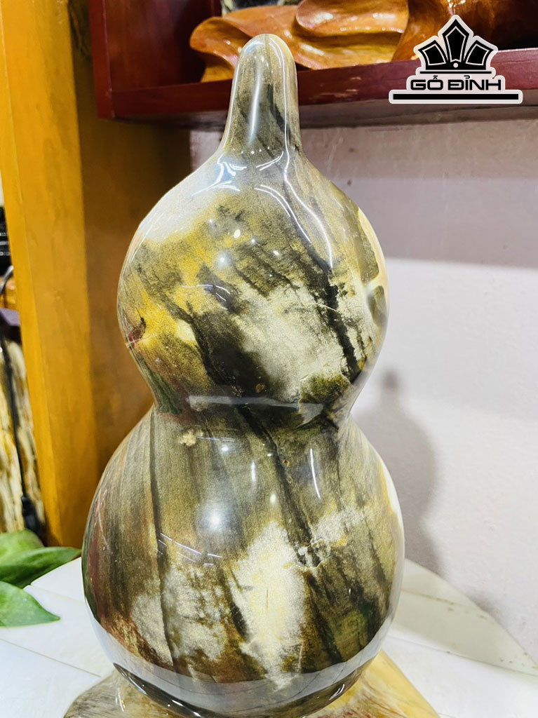 Tác Phẩm Hồ Lô Gỗ Hóa Thạch Cao 36 Rộng 15 (cm) 11,8kg