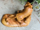Tượng Hổ Phong Thủy Gỗ Hương Cao 23 Ngang 36 Sâu 20 (cm)