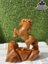 Tượng Ngựa Phong Thủy (Nhất Mã Phi Thiên) Gỗ Hương Cao 32 Ngang 26 Sâu 16 (cm)