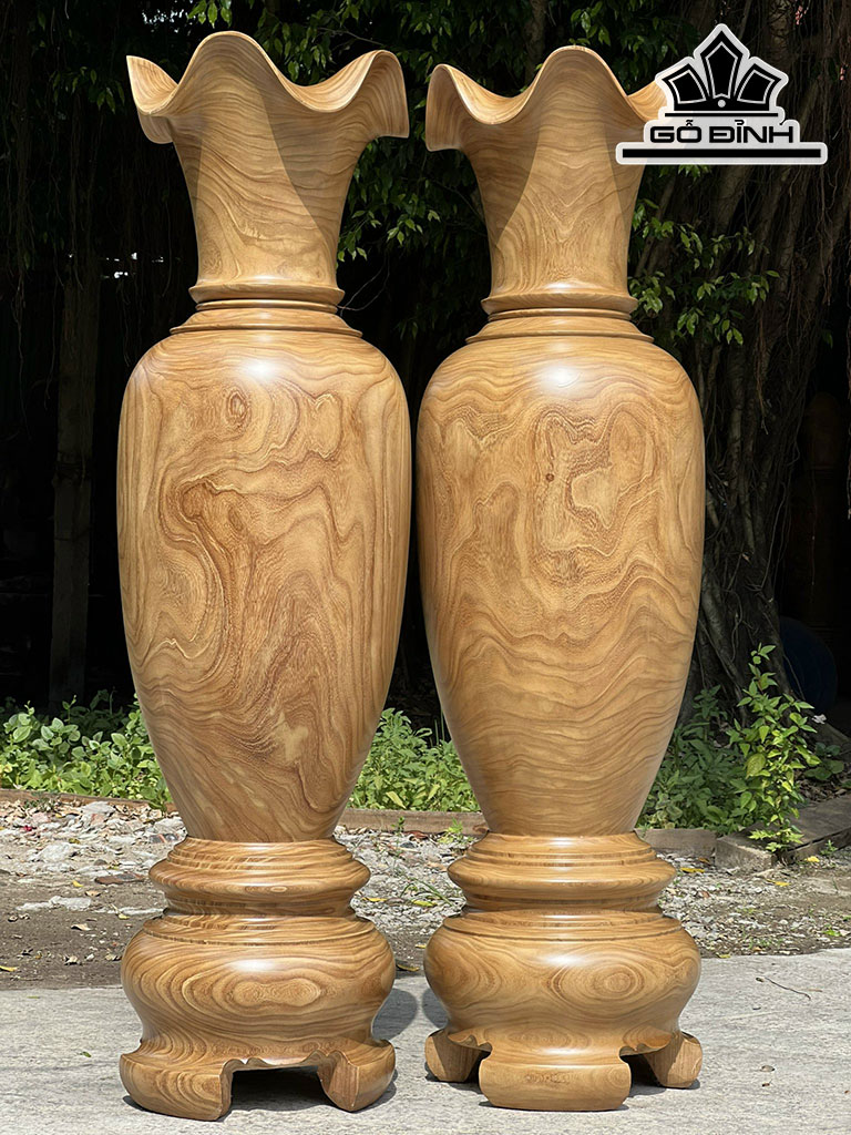 Lục Bình Gỗ Cẩm Vàng Cao 160 Đường Kính 46 (cm)