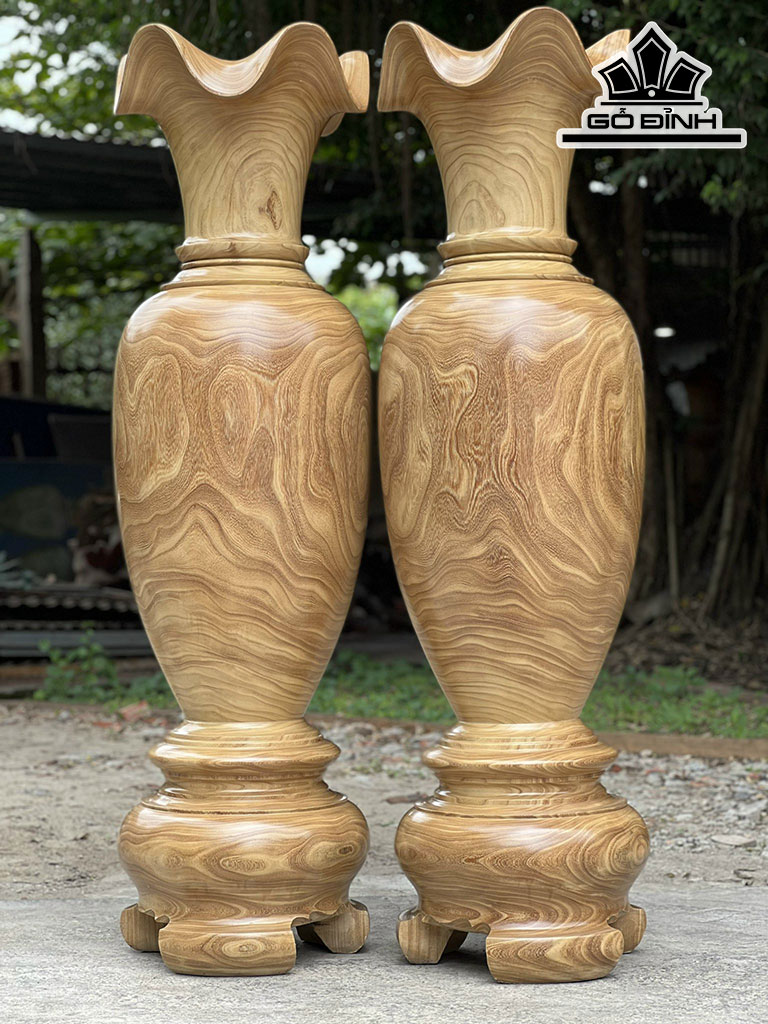 Lục Bình Gỗ Cẩm Vàng Cao 170 Đường Kính 49 (cm)