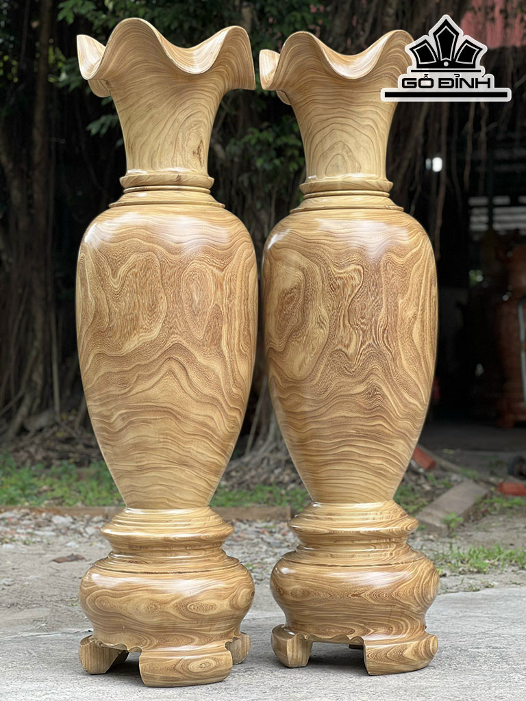 Lục Bình Gỗ Cẩm Vàng Cao 170 Đường Kính 49 (cm)