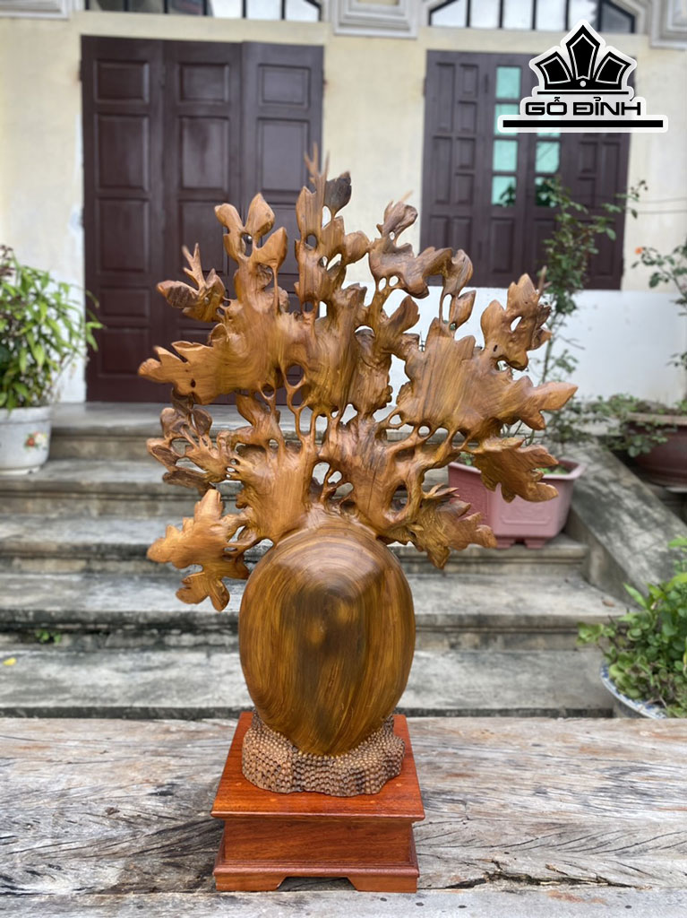 Bình Hoa Gỗ Bách Xanh Cao 73 Ngang 50 Sâu 23 (cm)