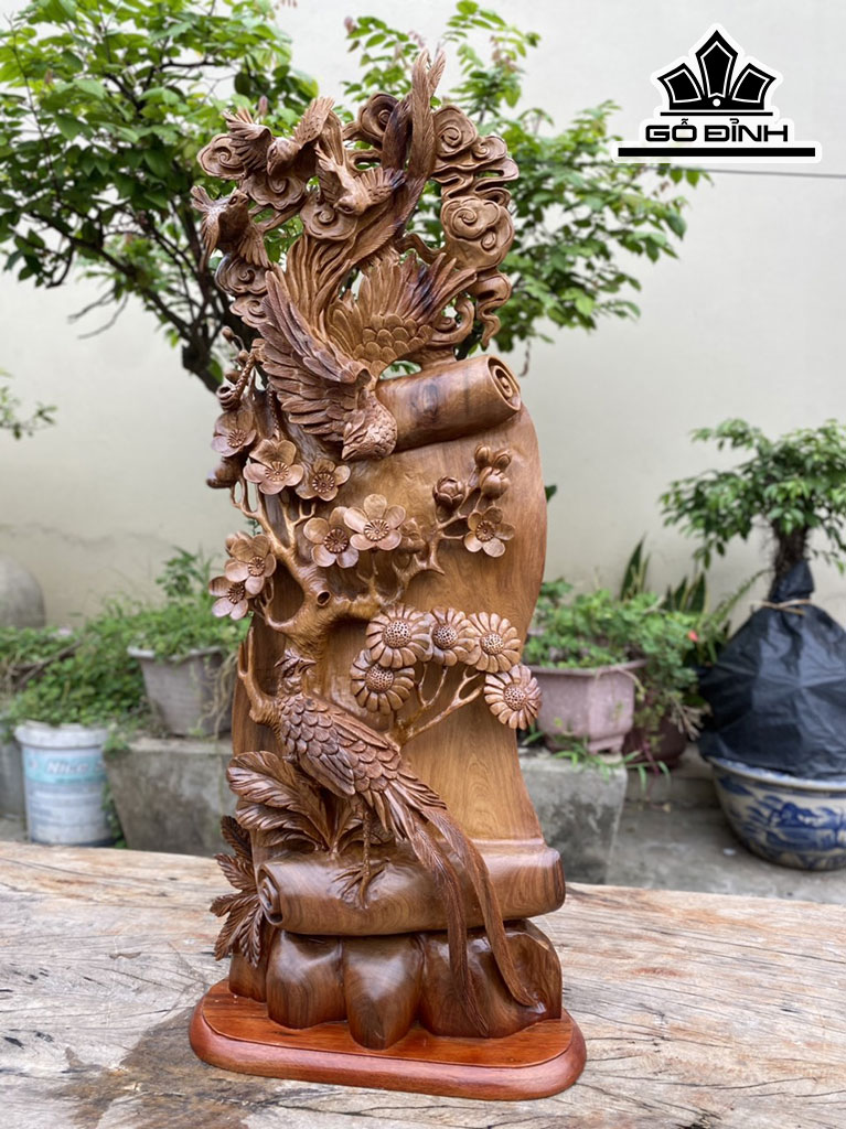 Cuốn Thư Mai Trĩ Gỗ Bách Xanh Cao 83 Ngang 30 Sâu 13 (cm)
