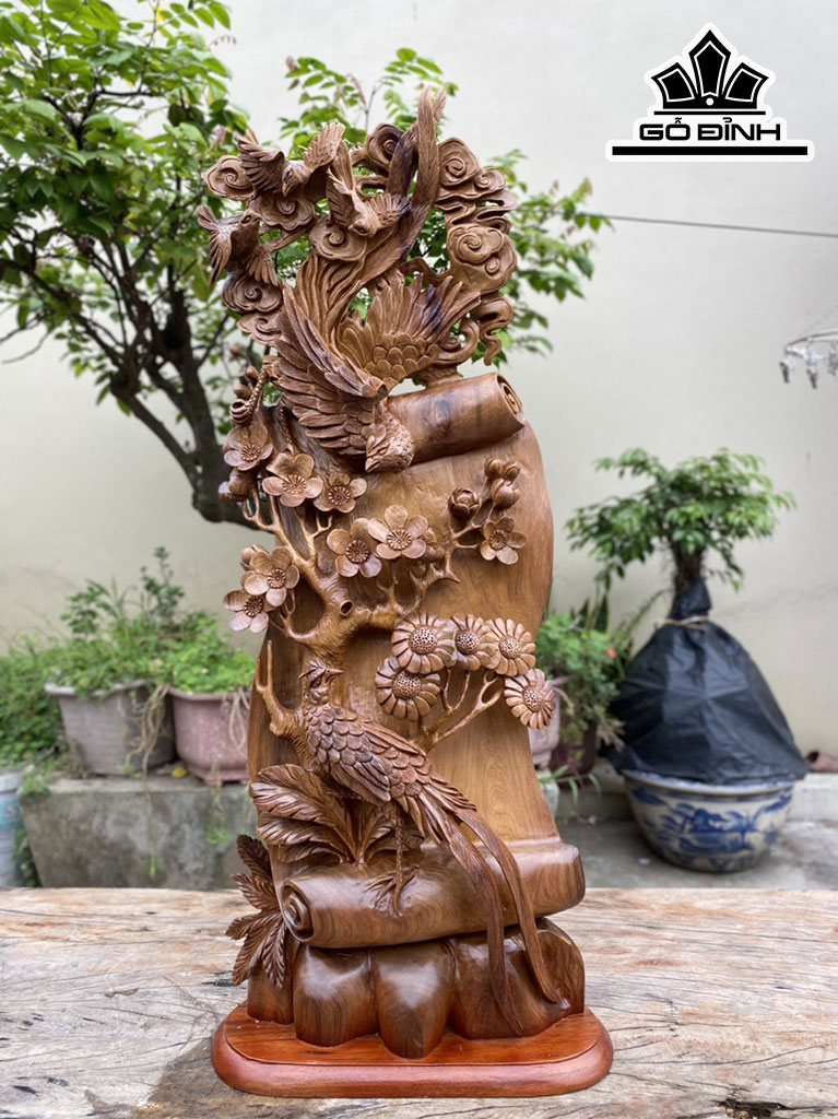 Cuốn Thư Mai Trĩ Gỗ Bách Xanh Cao 83 Ngang 30 Sâu 13 (cm)