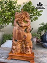 Tượng Nhất Long Gỗ Hương Cao 75 Ngang 40 Sâu 15 (cm)