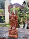 Tượng Quan Công Gỗ Hương Cao 50 Ngang 20 Sâu 12 (cm)