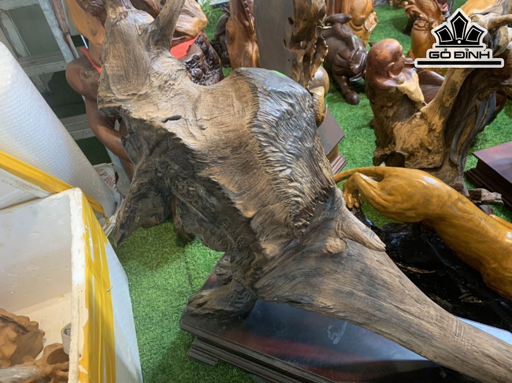 Tượng Chuột Phong Thủy Gỗ Trắc Cao 76 Ngang 76 Sâu 24 (cm)