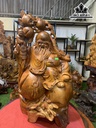Tượng Ông Thọ Gỗ Hương Cao 65 Ngang 45 Sâu 23 (cm)