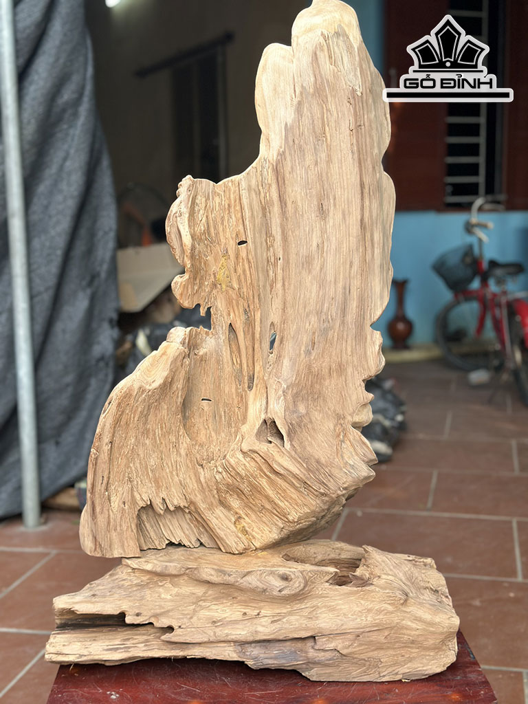 Tượng Đạt Ma Sư Tổ Gỗ Ngọc Am Cao 78 Ngang 42 Sâu 21 (cm)
