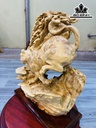 Tượng Báo Săn Mồi Gỗ Nu Nghiến Cao 47 Ngang 43 Sâu 25 (cm)