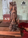 Tượng Nhất Tâm Bái Phật Gỗ Trắc Cao 68 Ngang 32 Sâu 23 (cm)