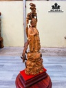 Tượng Nhất Tâm Bái Phật Gỗ Trắc Cao 75 Ngang 28 Sâu 17 (cm)