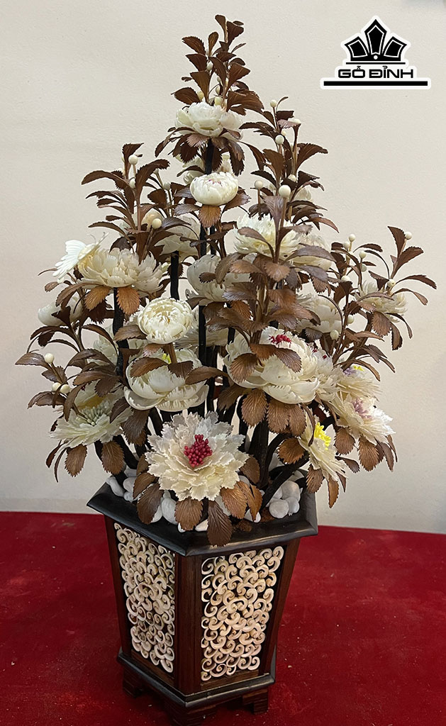 Bình Hoa Gỗ Sưa Cao 57 Đường Kính 40 (cm)