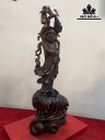 Tượng Đạt Ma Sư Tổ Gỗ Trắc Cao 70 Ngang 25 Sâu 22 (cm)