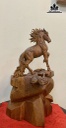 Tượng Ngựa Phong Thủy (Nhất Mã Phi Thiên) Gỗ Hương Cao 58 Ngang 28 Sâu 18 (cm)
