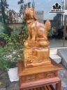 Tượng Chó Gỗ Hương Cao 52 Ngang 27 Sâu 18 (cm)