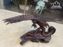 Tượng Đại Bàng Săn Mồi Gỗ Trắc Cao 32 Ngang 72 Sâu 35 (cm)