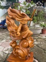 Tượng Đạt Ma Sư Tổ Gỗ Hương Cao 60 Ngang 33 Sâu 22 (cm)