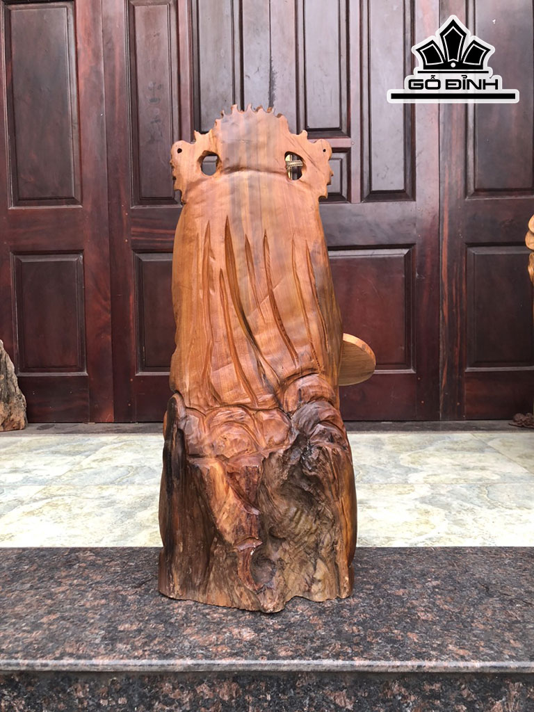 Tượng Thần Tài Gỗ Ngọc Am Cao 70 Ngang 29 Sâu 18 (cm)