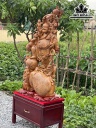 Tượng Phật Di Lặc Gỗ Nu Hương Cao 136 Ngang 70 Sâu 35 (cm)