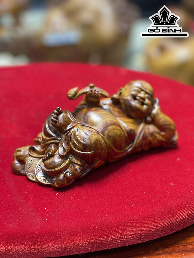 Tượng Phật Di Lặc Gỗ Sưa Cao 9 Ngang 20 Sâu 9 (cm)