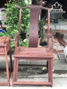 Bộ Tai Quan Gỗ Cẩm Ghế  Mặt 62-50 Cao 127 Đôn 48-38 Cao 70 (cm)
