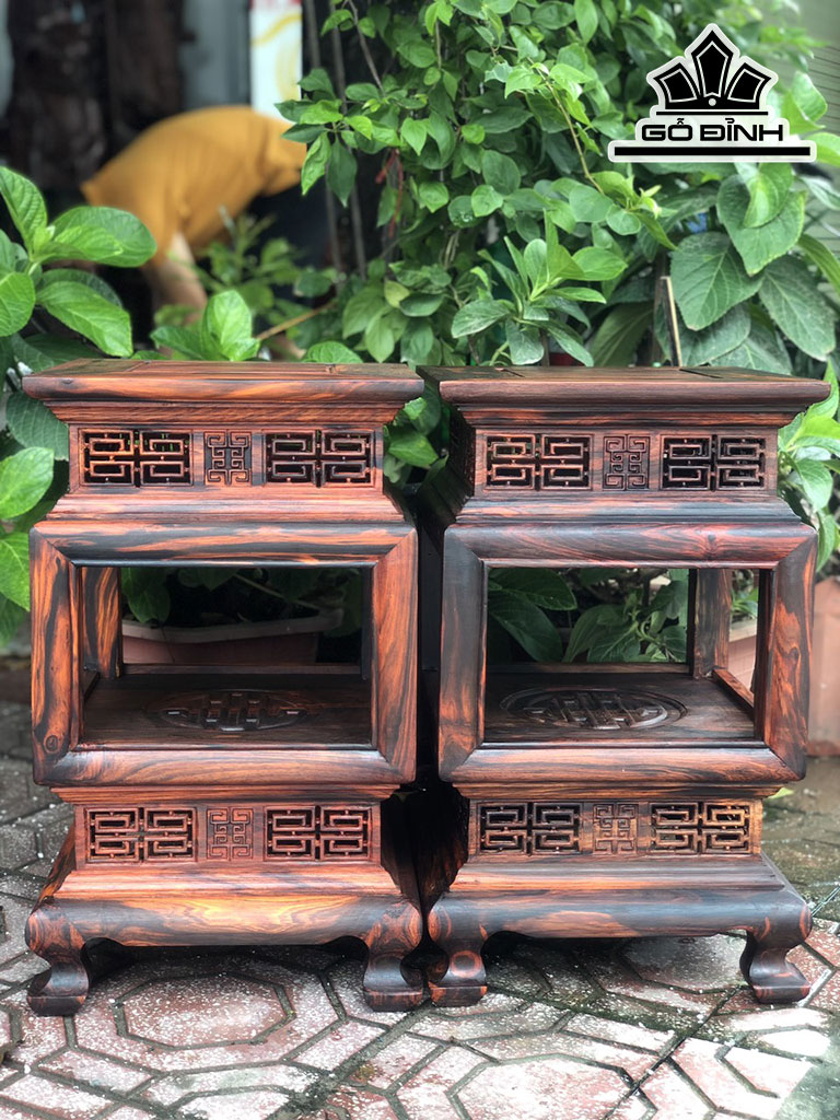 Đôn Đèn Gỗ Gõ Cao 50 Ngang 30 Sâu 30 (cm)