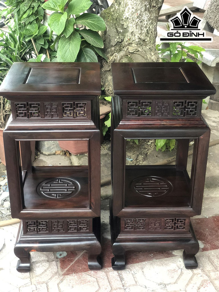 Đôn Đèn Gỗ Trắc Cao 60 Ngang 30 Sâu 30 (cm)