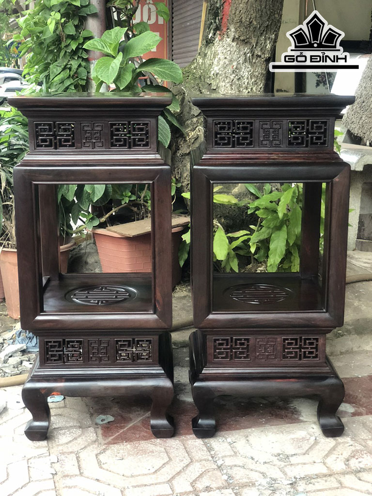 Đôn Đèn Gỗ Trắc Cao 60 Ngang 30 Sâu 30 (cm)