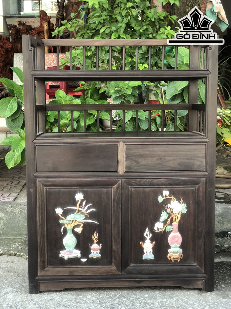 Tủ Trà Gỗ Trắc Cao 86 Rộng 62 Sâu 31 (cm)