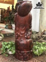 Tượng Phật Di Lặc Gỗ Cẩm Cao 102 Ngang 33 Sâu 30 (cm)
