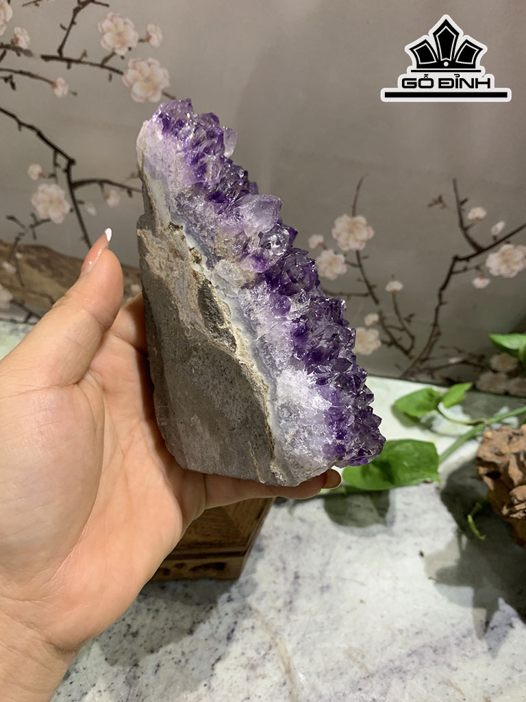 Bụi Thạch Anh Tím Cao 12 Ngang 11 Sâu 8 (cm) 0,8kg