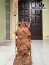 Tượng Quan Công Gỗ Hương Cao 70 Ngang 28 Sâu 22 (cm)