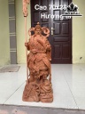 Tượng Quan Công Gỗ Hương Cao 70 Ngang 28 Sâu 22 (cm)