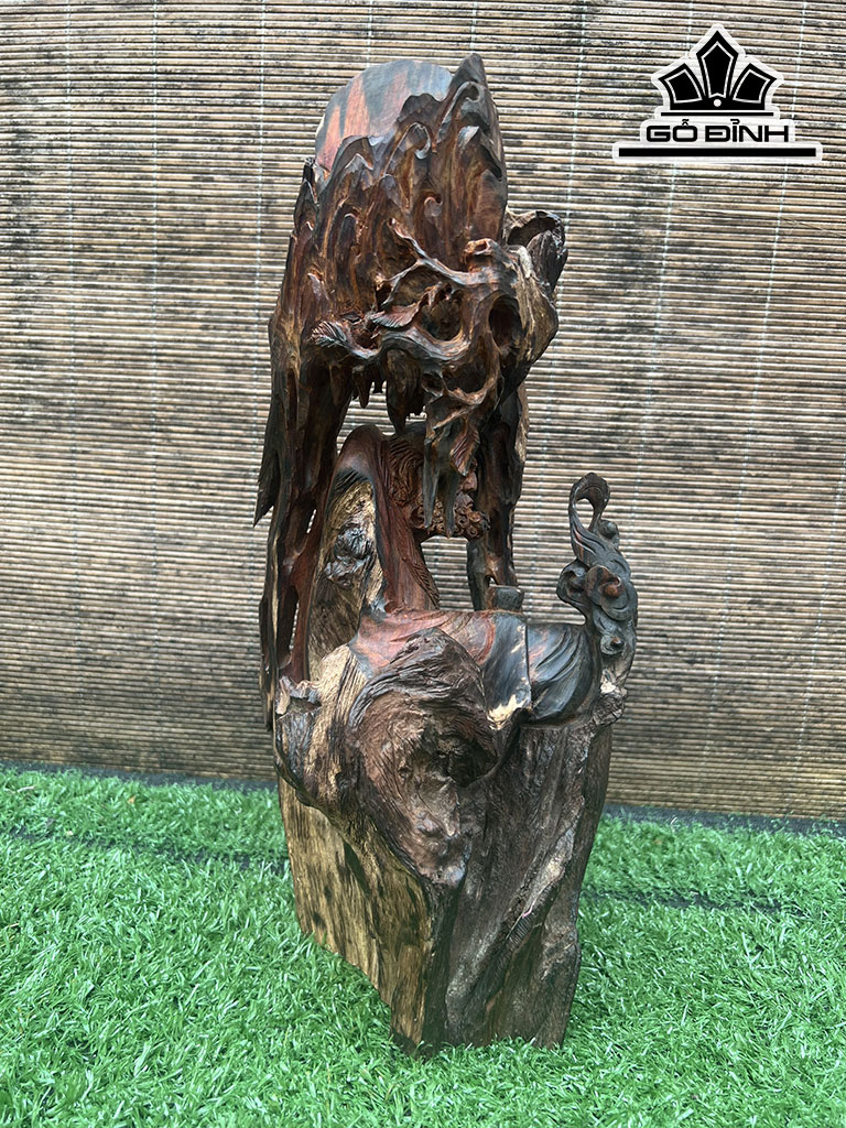 Tượng Đạt Ma Sư Tổ Gỗ Trắc Cao 36 Ngang 18 Sâu 14 (cm)