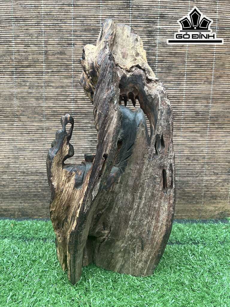 Tượng Đạt Ma Sư Tổ Gỗ Trắc Cao 36 Ngang 18 Sâu 14 (cm)