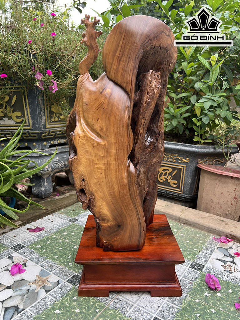 Tượng Phật Di Lặc Gỗ Bách Xanh Cao 52 Ngang 26 Sâu 18 (cm)