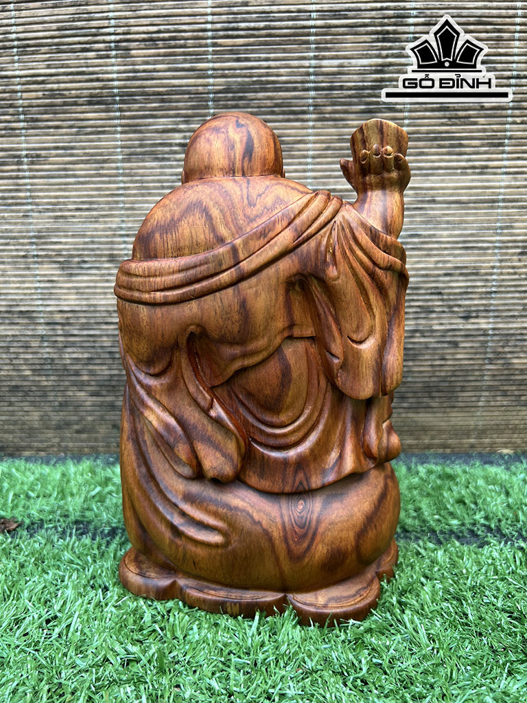 Tượng Phật Di Lặc Gỗ Sưa Cao 19 Ngang 13 Sâu 12 (cm)