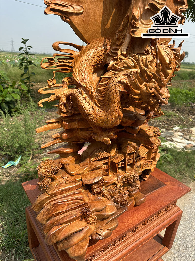 Tượng Phật Quan Thế Âm Bồ Tát Gỗ Hương Cao 103 Ngang 72 Sâu 32 (cm)