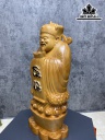 Tượng Thần Tài Gỗ Pơ Mu Cao 68 Ngang 28 Sâu 20 (cm)