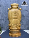 Tượng Thần Tài Gỗ Pơ Mu Cao 68 Ngang 28 Sâu 20 (cm)