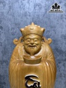 Tượng Thần Tài Gỗ Pơ Mu Cao 68 Ngang 28 Sâu 20 (cm)