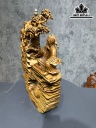 Tượng Thần Trà Gỗ Dổi Cao 61 Ngang 42 Sâu 9 (cm)