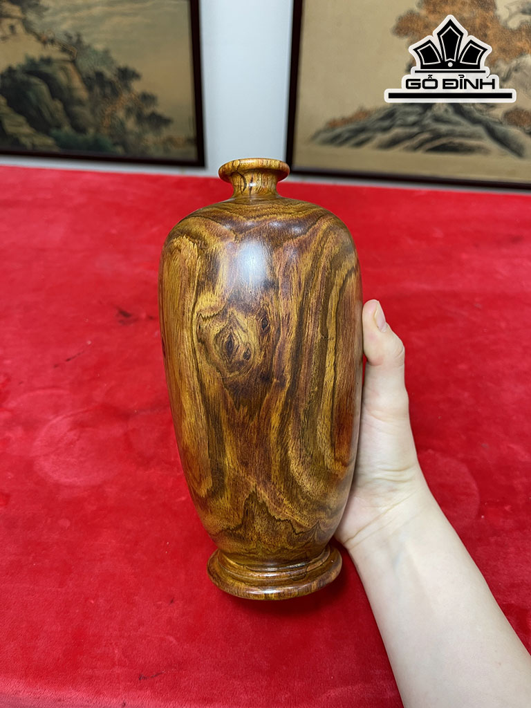 Bình Phú Quý Gỗ Sưa Cao 20 Đường Kính 9,5 (cm)