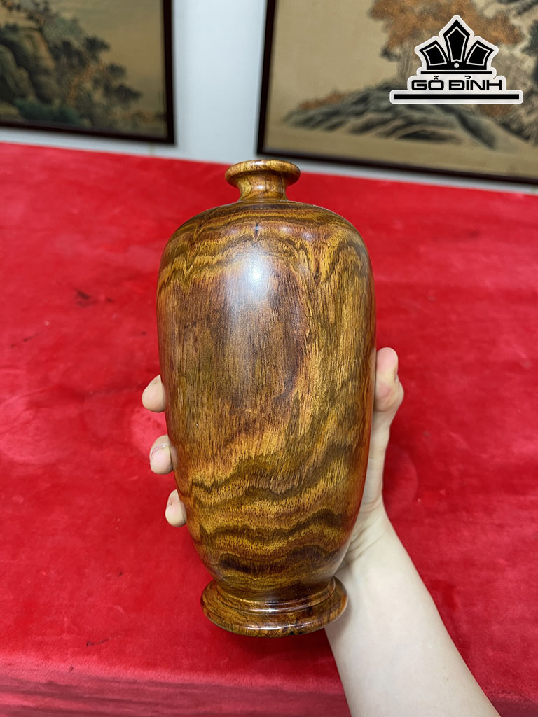 Bình Phú Quý Gỗ Sưa Cao 20 Đường Kính 9,5 (cm)