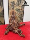 Tượng Phật Bà Quan Âm Gỗ Sưa Cao 30 Ngang 41 Sâu 38 (cm)
