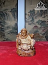 Tượng Thần Tài Gỗ Sưa Cao 13 Ngang 10,5 Sâu 10 (cm)