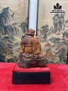 Tượng Thần Tài Gỗ Sưa Cao 26 Ngang 25 Sâu 16 (cm)